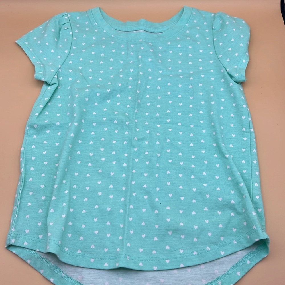 Cat and Jack teal shirt, size 5T